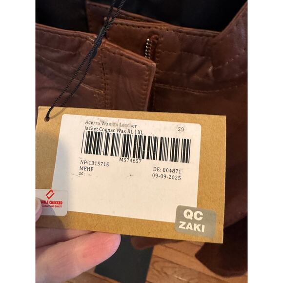 Decrum Women’s Acerra Real Leather Jacket – Cognac – Size XL – NWT - Picture 10 of 11